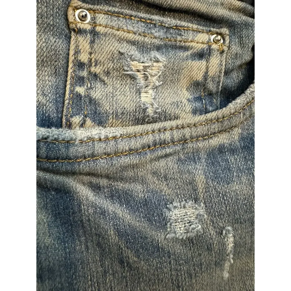 EUC Amiri Leopard Thrasher Denim - Picture 4 of 16